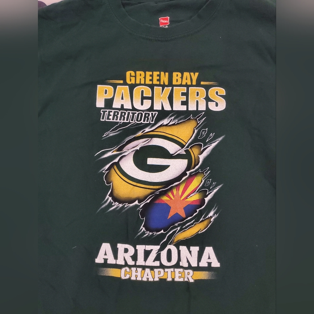 GREENBAY PACKERS TERRITORY ARIZONA CHAPTER ☆ T Shirt ☆ SS ☆ SIZE XL MENS ☆ Green - Picture 1 of 8